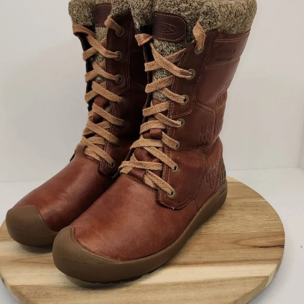 Women's KEEN Fremont Tall Waterproof Boots Size 7.5 Brown